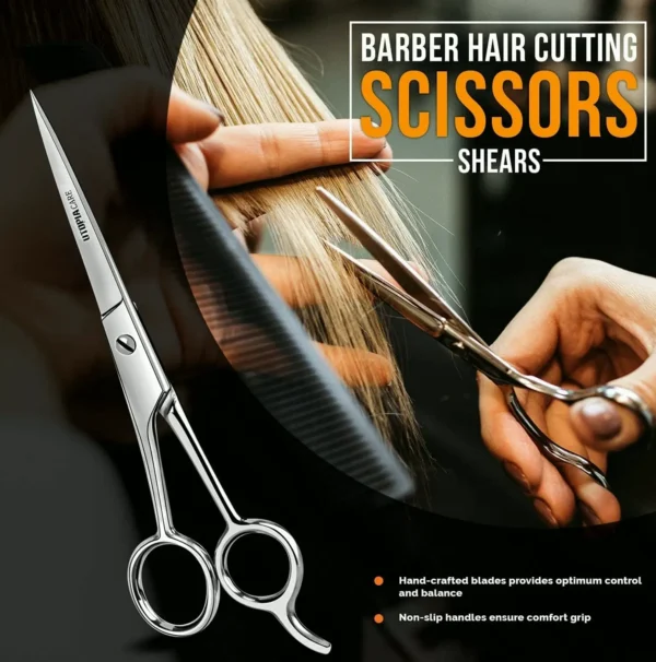 6.5-Inch Metal Haircutting Scissors for Barbers