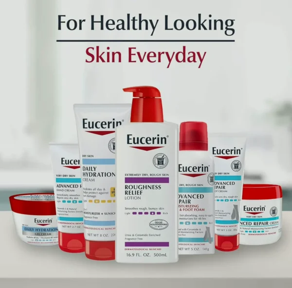 Eucerin Rough Smoothing Skin Moisturizer, Fragrance-Free, 16.9 Fluid Ounces