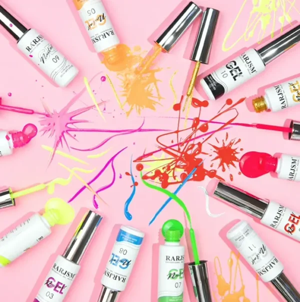 Nail Paint Kit - 12 Neon Shades With Glitter