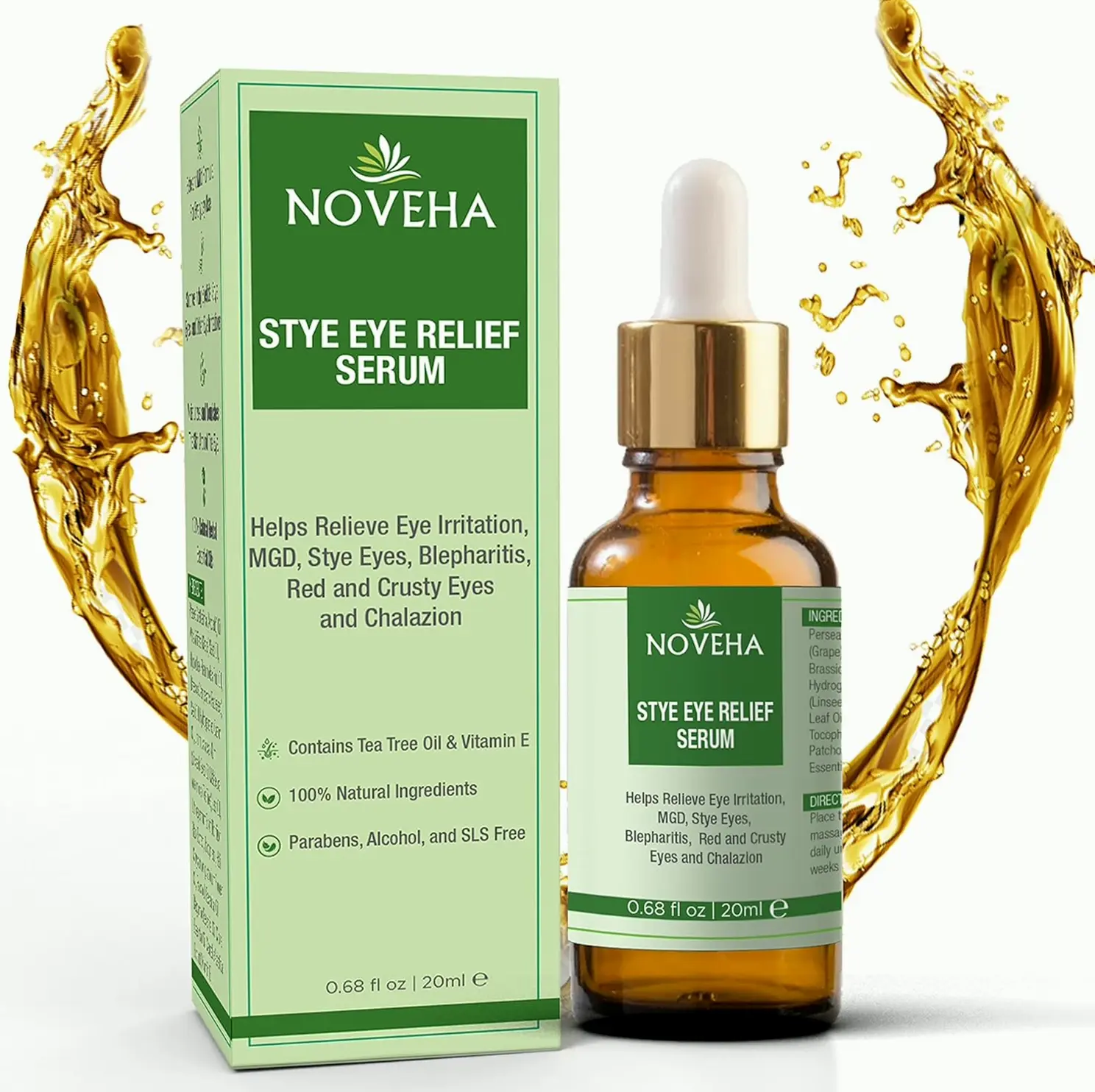 NOVEHA's Natural Stye Relief for Blepharitis Care (20 ml)