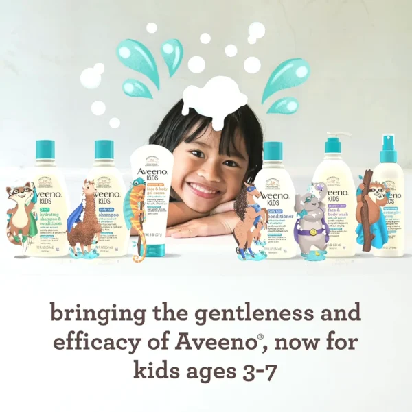 Aveeno Baby Kids 2-in-1 Moisturizing Hair Wash and Conditioner, Twelve fl. oz