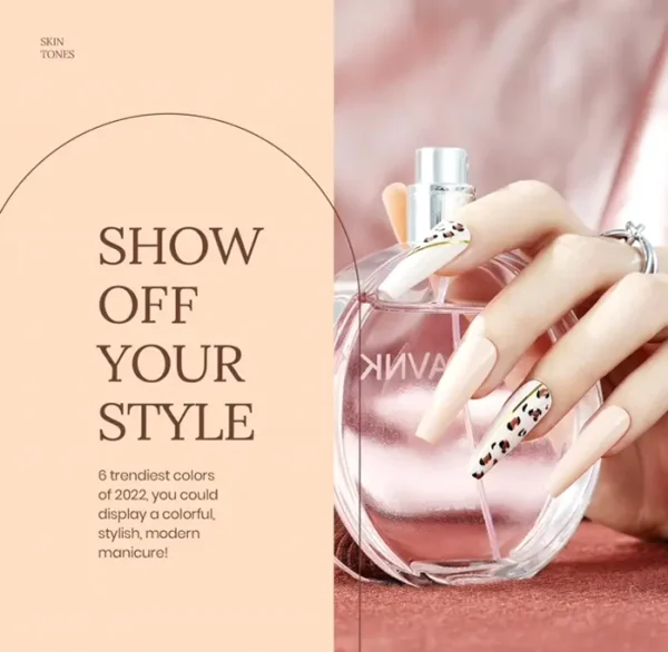 Gel Nail Kit - Six Colors Nude Collection