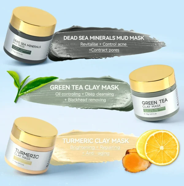Face Masks for Skincare - Tumeric Vitamin C Clay Mask Collection