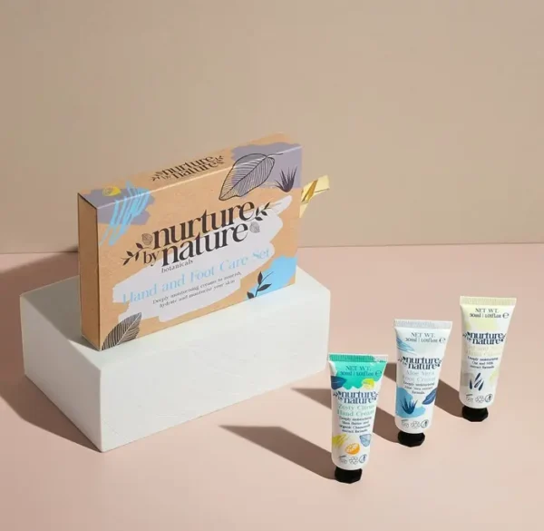 Nature Nurture Hand & Foot Cream Bundle: Giftable, Moisturizing, Travel Size