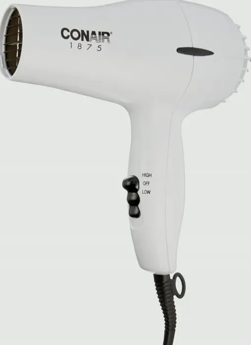 Conair Blow Dryer, 1875W Medium Hair Dryer, White Color