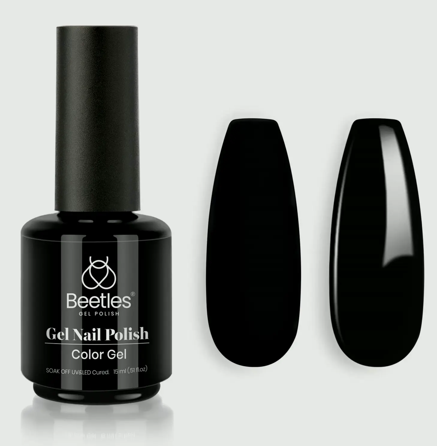 Beetles Gel Nail Polish - Audrey Black 1 pcs