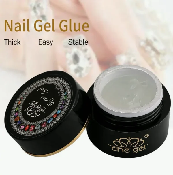 Nail Art Gel Glue for Gems, Transparent Coat