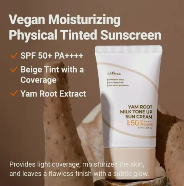IsNtree Yam Extract Cream SPF50+ Tinted Sun Cream 50ml