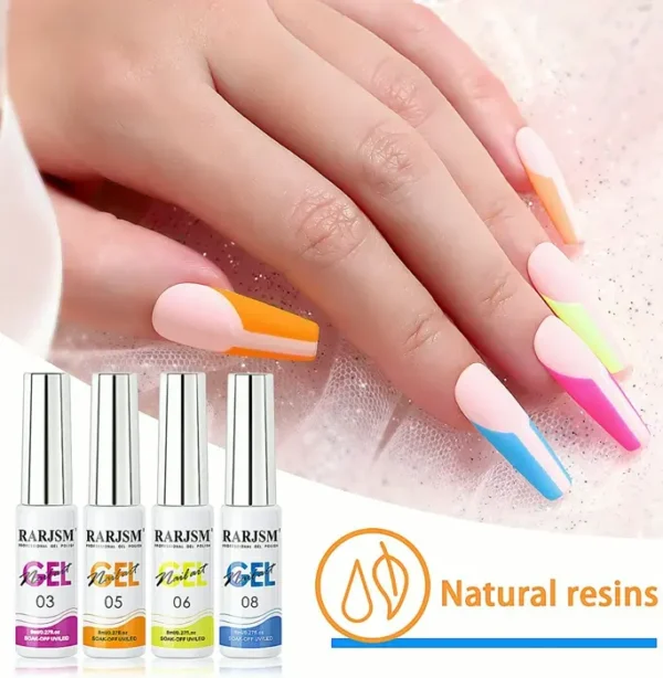 Nail Paint Kit - 12 Neon Shades With Glitter
