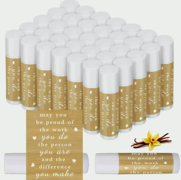 Thank You Gifts for Coworkers - Vanilla Lip Balm (36 Pcs)