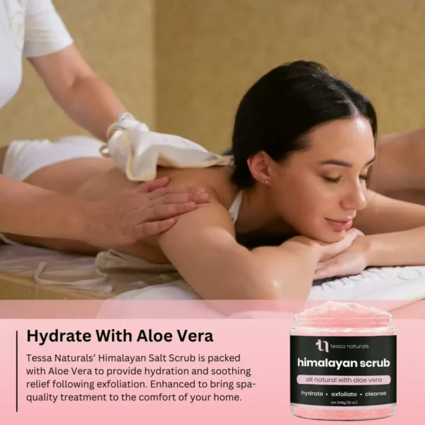 Salt Scrub Exfoliator with Aloe Vera - All Natural Scrub