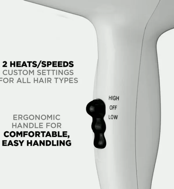 Conair Blow Dryer, 1875W Medium Hair Dryer, White Color