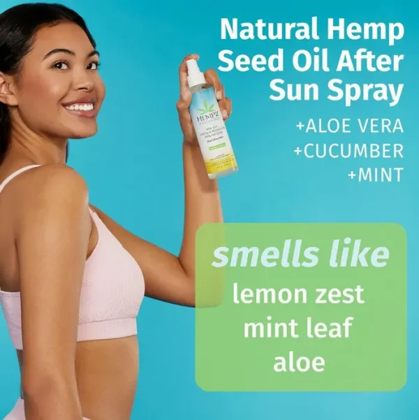 Post-Sun Soothing Aloe Vera Body Spray, Plant-Based 8.5 Fluid Ounces