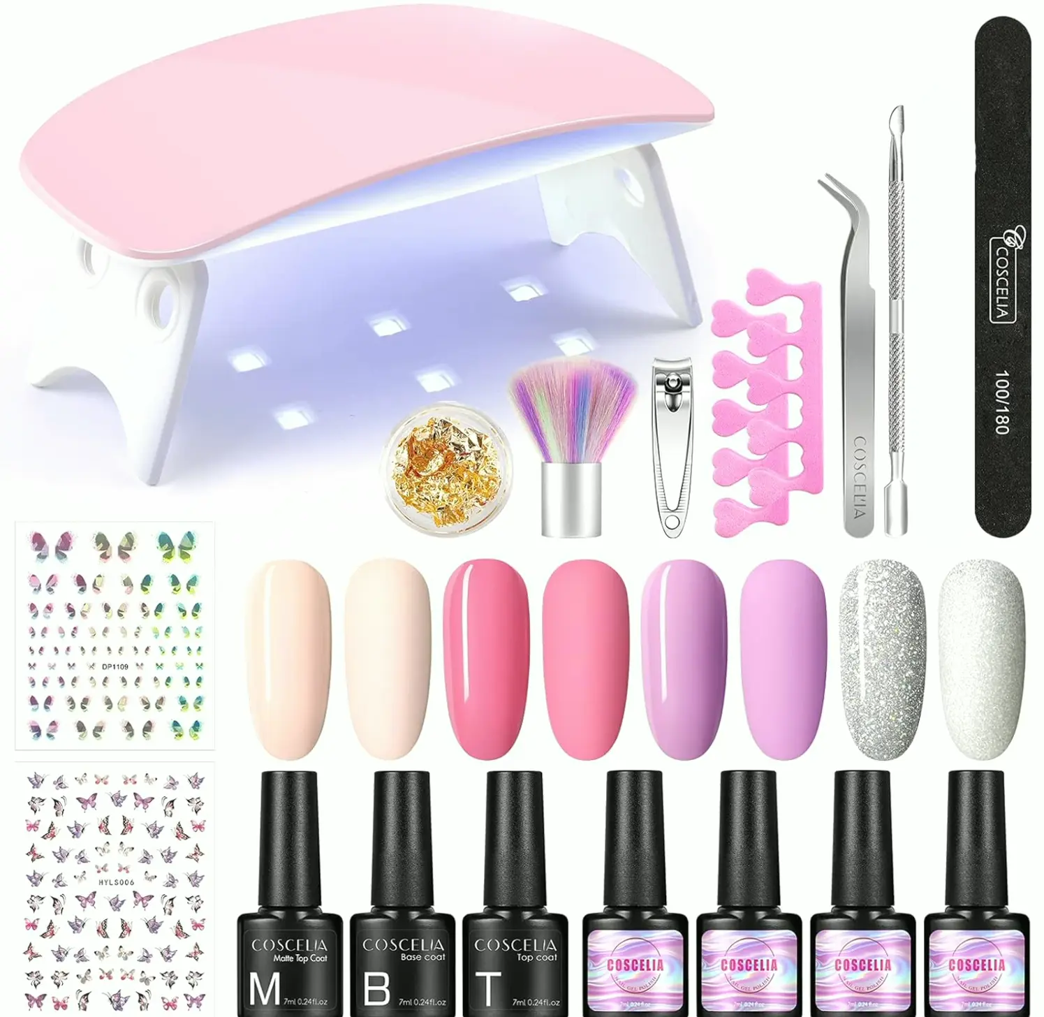 Gel Polish Pack with UV Lamp