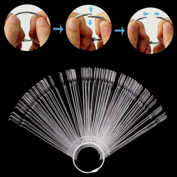 150 Pieces Transparent Manicure Sample Sticks