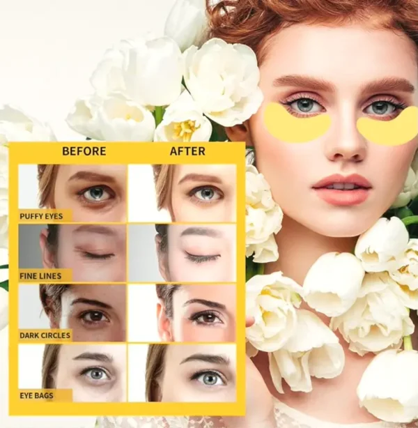 Under Eye Masks for Swollen Eyes Care, 30 Pairs 24K Collagen