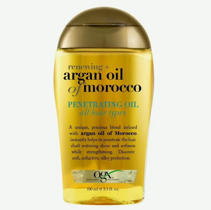 OGX Moroccan Oil Treatment Moisturizer, For All Hair Types, 3.3 Fluid Ounces
