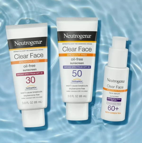 Neutrogena Face Sunscreen Lotion Breakouts Twin Set 2 x 3 oz