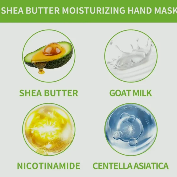Hydrating Hand Mask with Shea Butter and Milk Extract