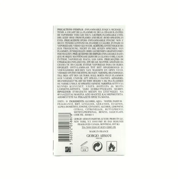 Giorgio Armani Acqua Di Gio for Gentlemen, Toilet Spray 3.4 Oz
