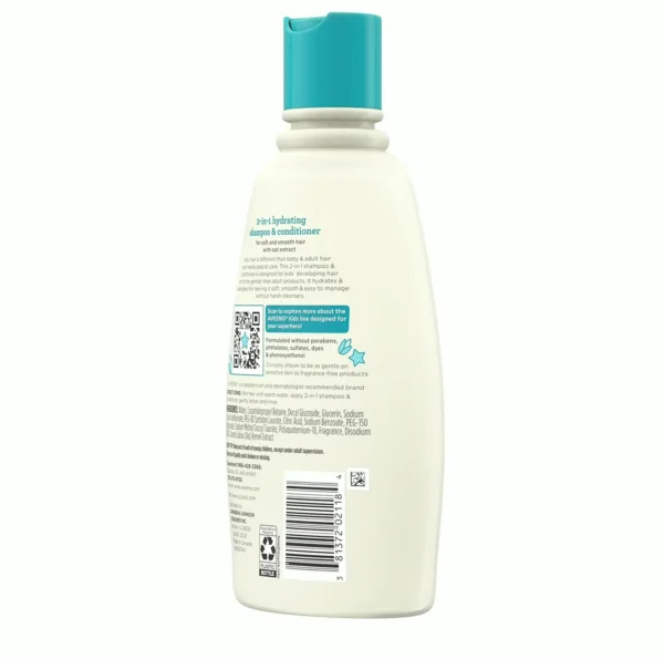 Aveeno Baby Kids 2-in-1 Moisturizing Hair Wash and Conditioner, Twelve fl. oz