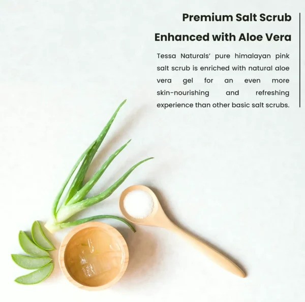 Salt Scrub Exfoliator with Aloe Vera - All Natural Scrub