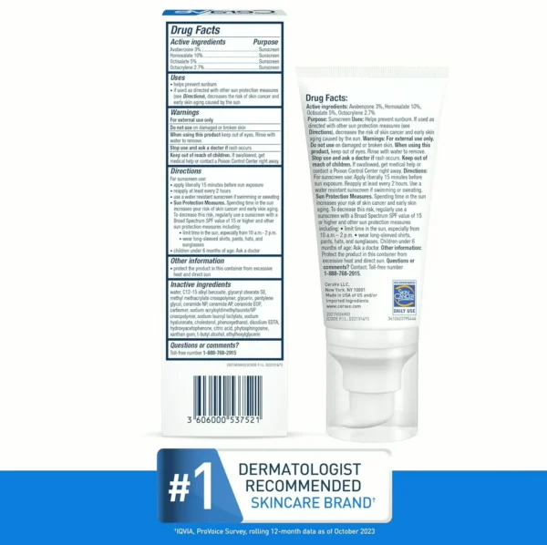 Cera Ve Moisturizing Cream With SPF 30 | Lightweight Matte Finish