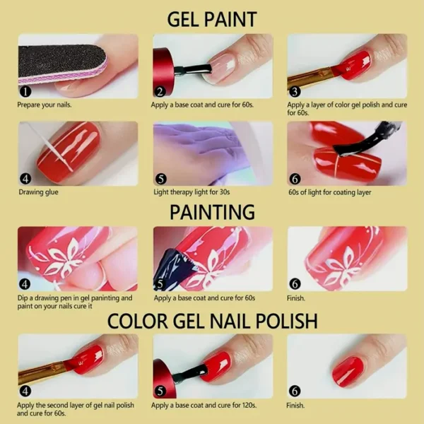 12 Colors Painting Liner Set for Line Decor