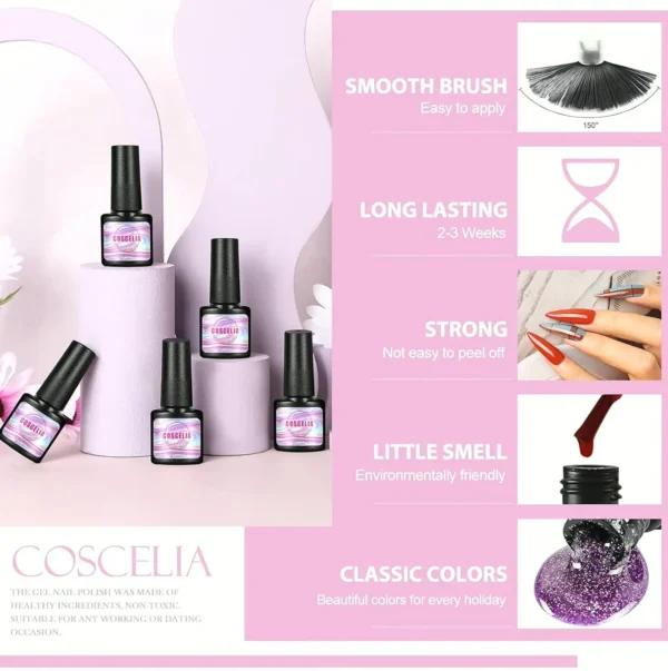 Gel Polish Pack with UV Lamp