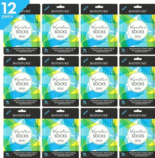 Premium Keratin Foot Socks for Healing Feet - 12 Pairs