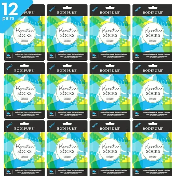 Premium Keratin Foot Socks for Healing Feet - 12 Pairs