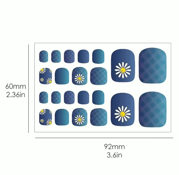 Foot Nail Design Decals for Ladies, Sticky Accessories