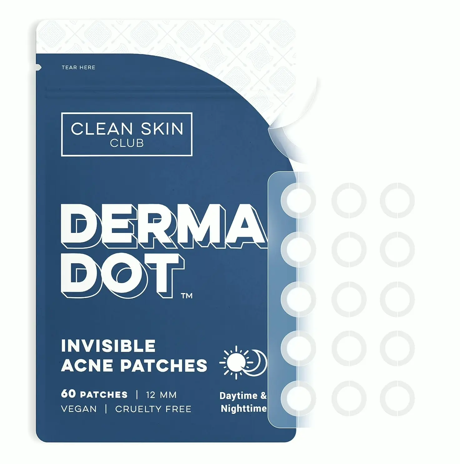 Invisible Vegan Pimple Patches, Pack of 60