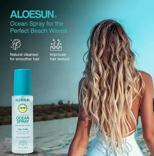 ALOESUN: Saltwater Face Mist with Organic Lavender (Portable, 3.4 Fl Oz)