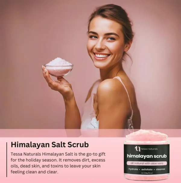 Salt Scrub Exfoliator with Aloe Vera - All Natural Scrub