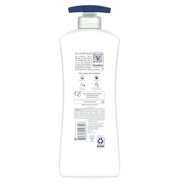 Vaseline Body Moisturizer Sensitive Relief, Four Count, 20.3 oz