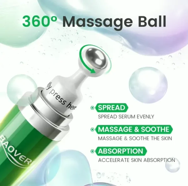 BAOVERI Five Percent Caffeine-Infused Eye Serum with Massage Ball