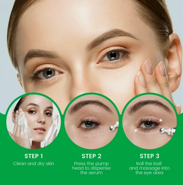 BAOVERI Five Percent Caffeine-Infused Eye Serum with Massage Ball