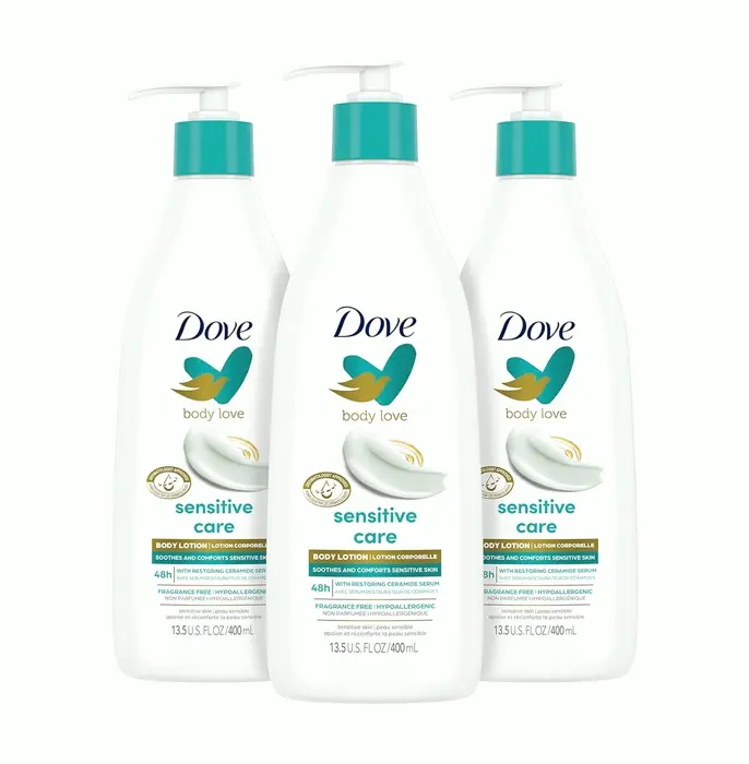 Dove Gentle Skin Body Set of 3 with Ceramide Serum