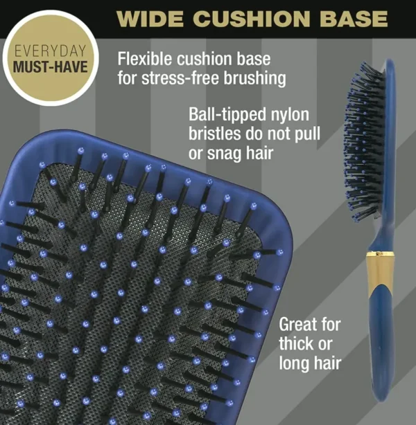 Velvet Brush: Untangling Paddle Comb for Various Hair Textures