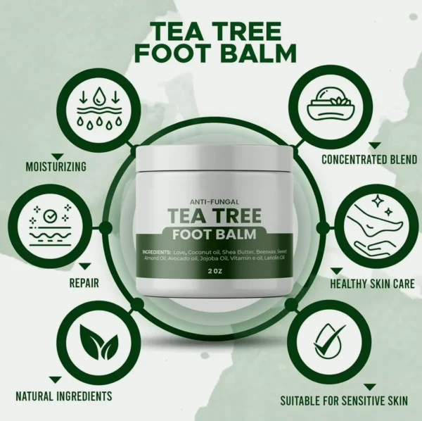 Crafted Tea Tree Salve - Foot Care, Nourish, Anti-Fungal - 2 oz