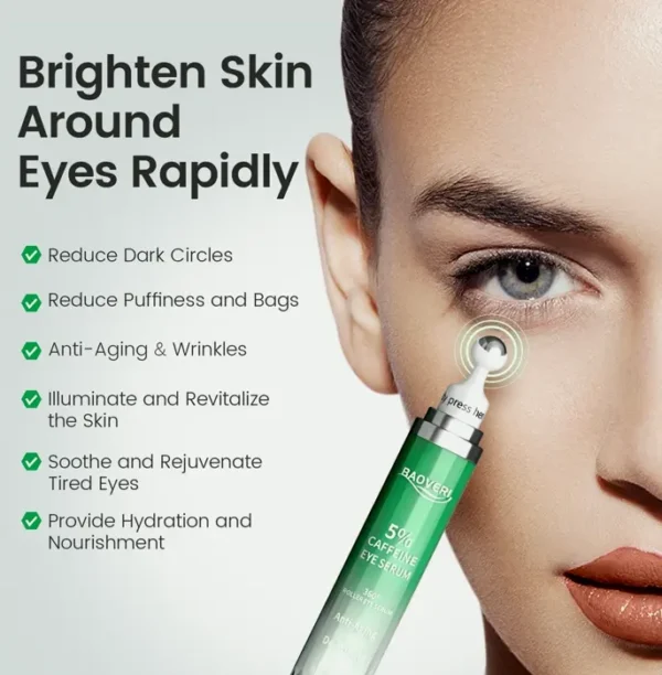 BAOVERI Five Percent Caffeine-Infused Eye Serum with Massage Ball