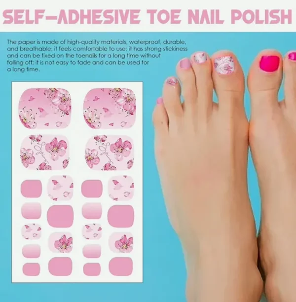 Foot Nail Design Decals for Ladies, Sticky Accessories